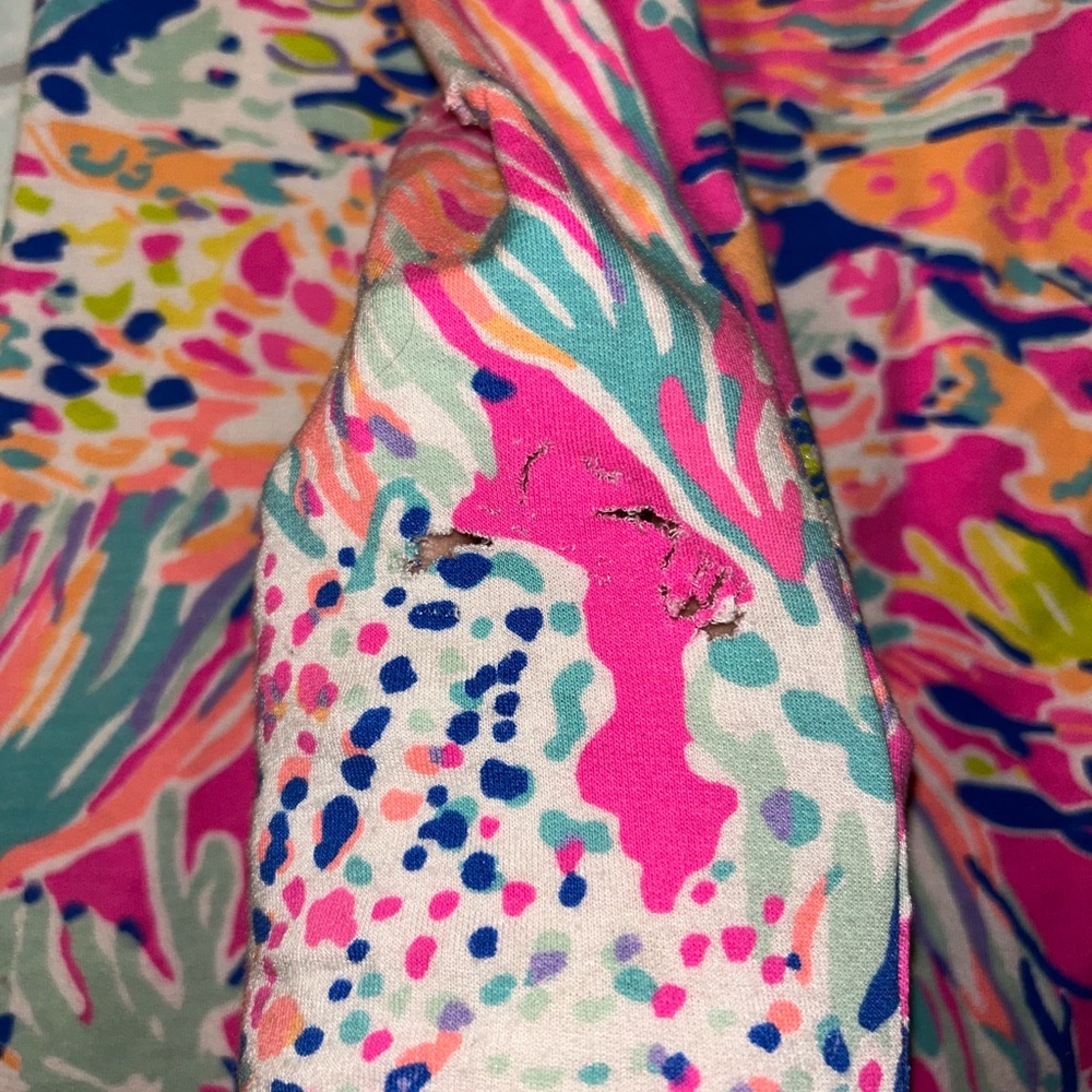 Lilly Pulitzer Pink and Blue Long Sleeve Dress - Picture 4 of 5
